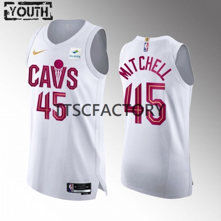 Maillot Basket Cleveland Cavaliers Donovan Mitchell 45 Nike 2022-23 Association Edition Blanc Swingman - Enfant